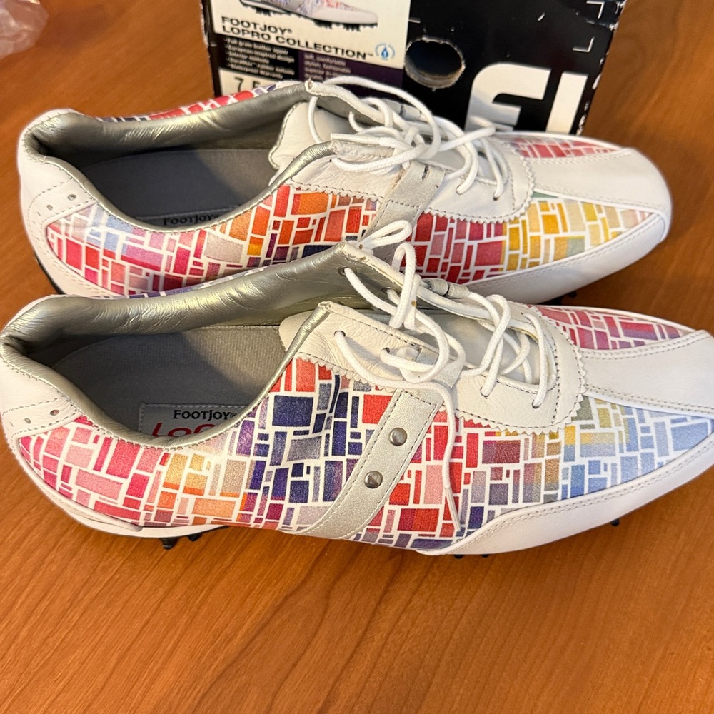 FootJoy Lopro Collection Mosaic Multicolor Golf Shoes - Picture 5 of 8